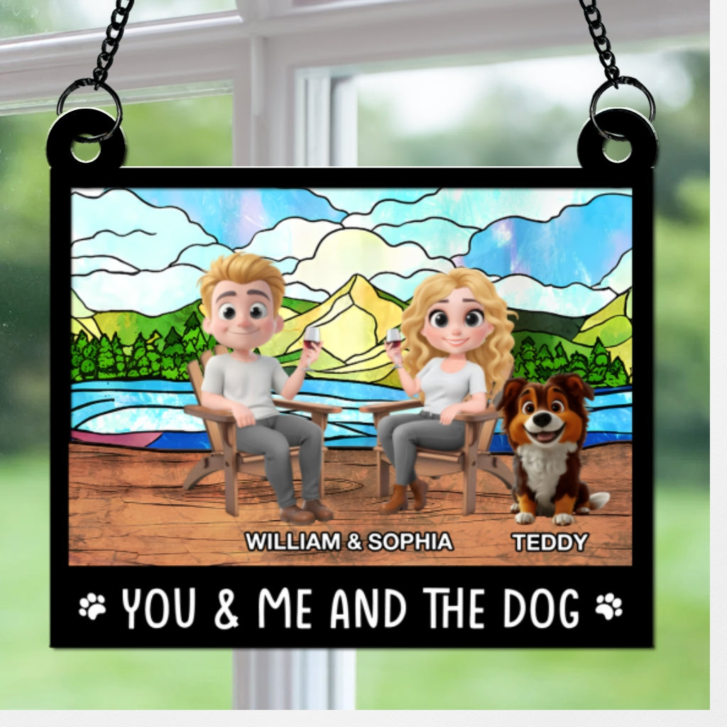 All I Need Is You And Our Dogs - Personalized Custom Suncatcher