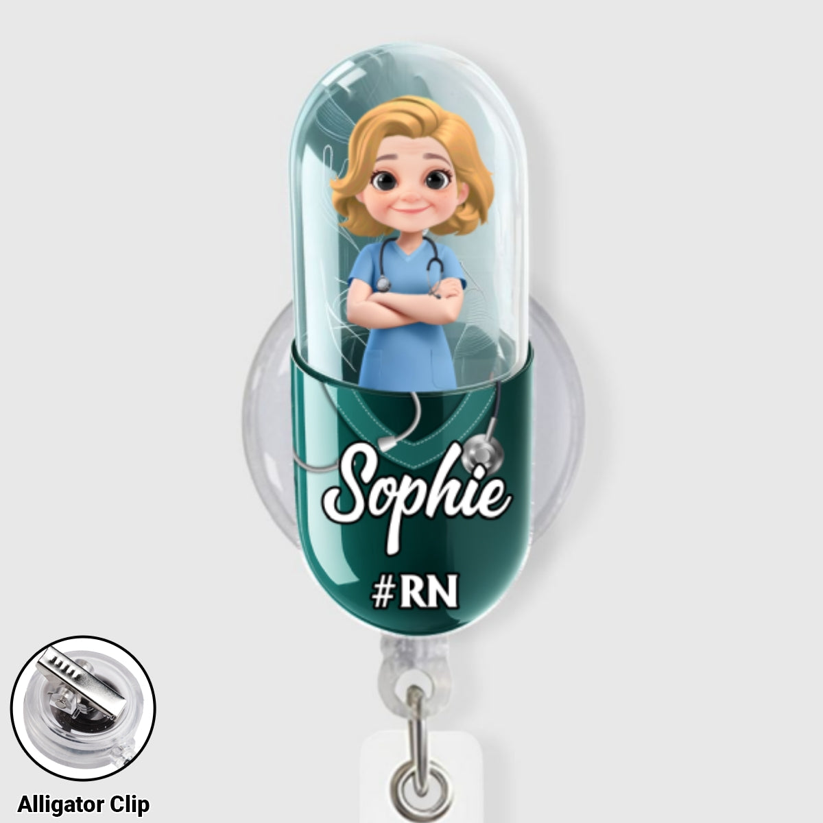 Proud To Be A Nurse Capsule - Personalized Custom Acrylic Badge Reel