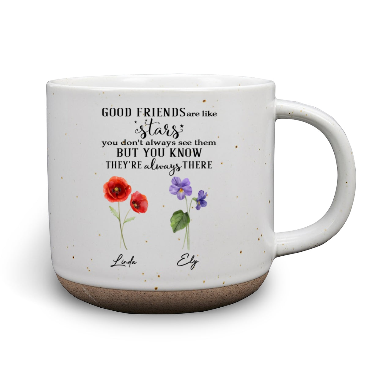 Friends Like Stars - Personalized Custom Pottery Mug