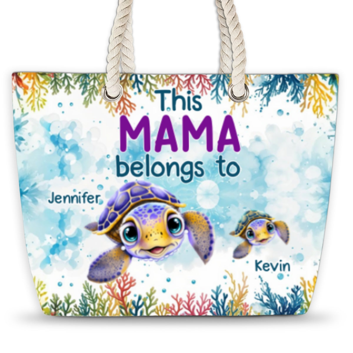 Grandma Belongs To - Personalized Custom Beach Bag