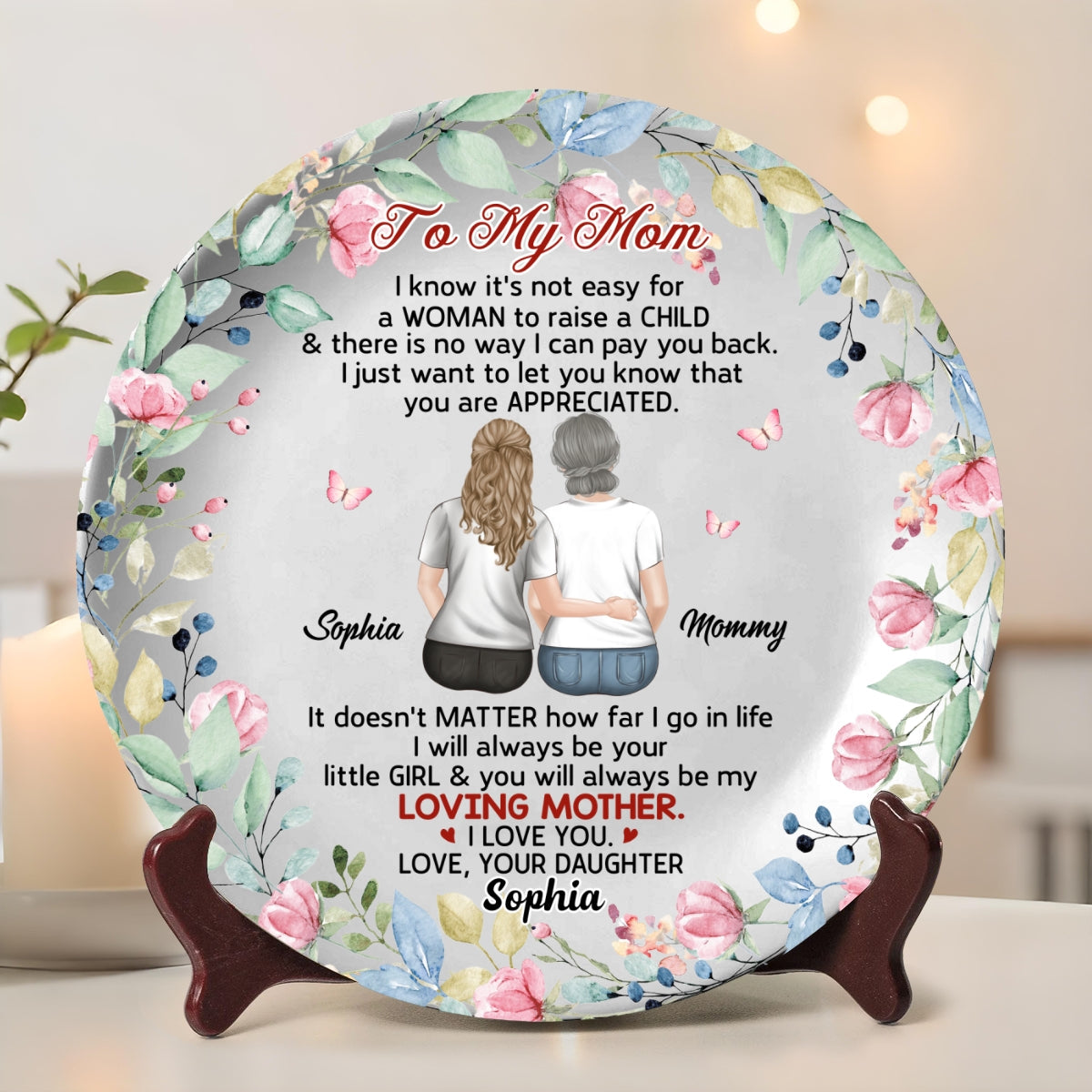 Best Mom Ever - Personalized Custom Plate