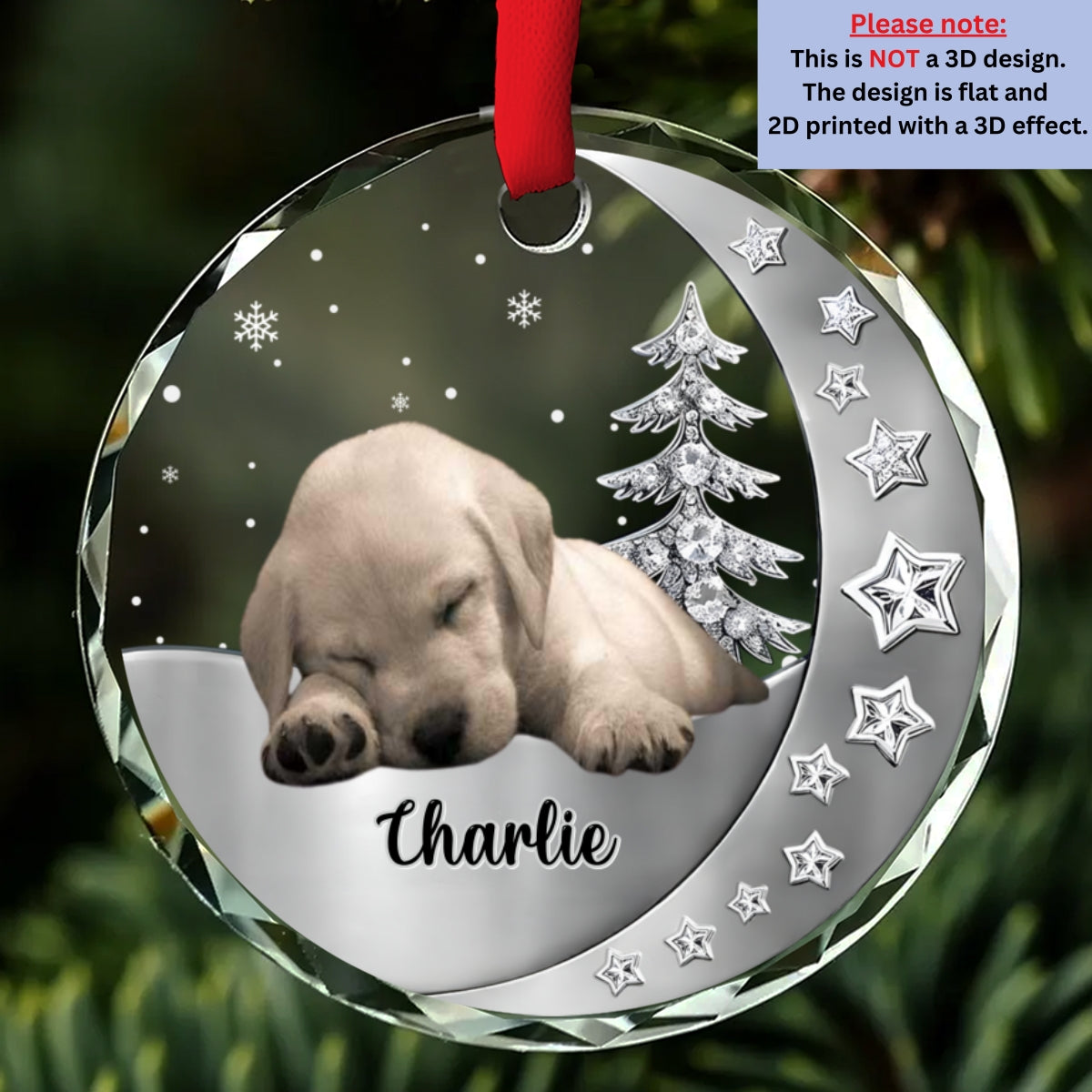 Beside You Photo - Personalized Custom 3D Effect Glass Ornament