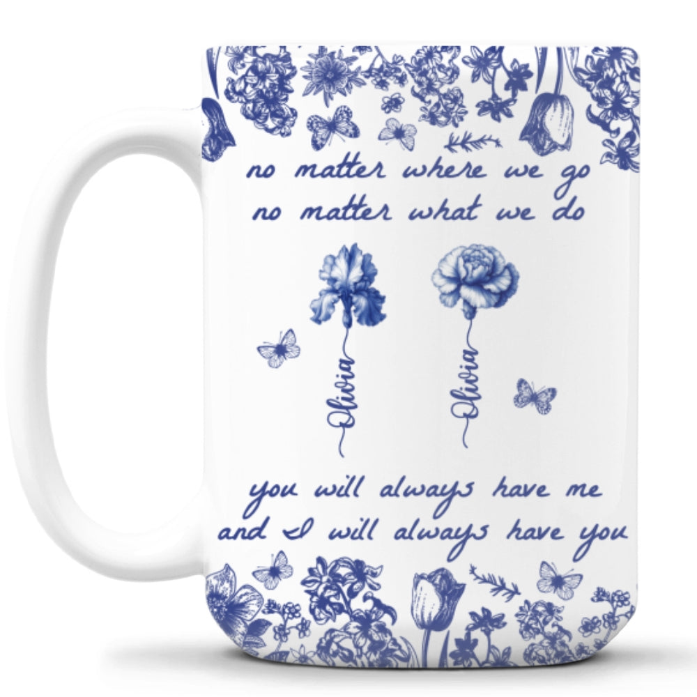 No Matter Where We Go - Personalized Custom Coffee Mug