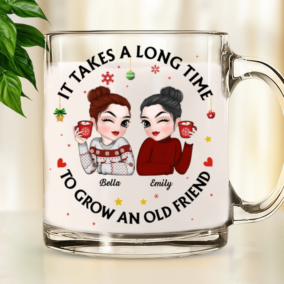 Lets Be Friends Until We Are Old - Personalized Custom Glass Mug