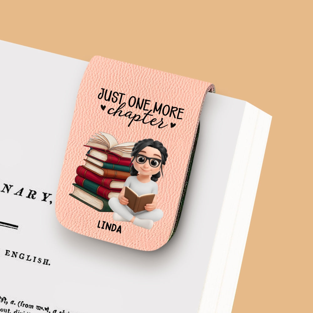 Just One More Chapter - Personalized Custom Leather Bookmark