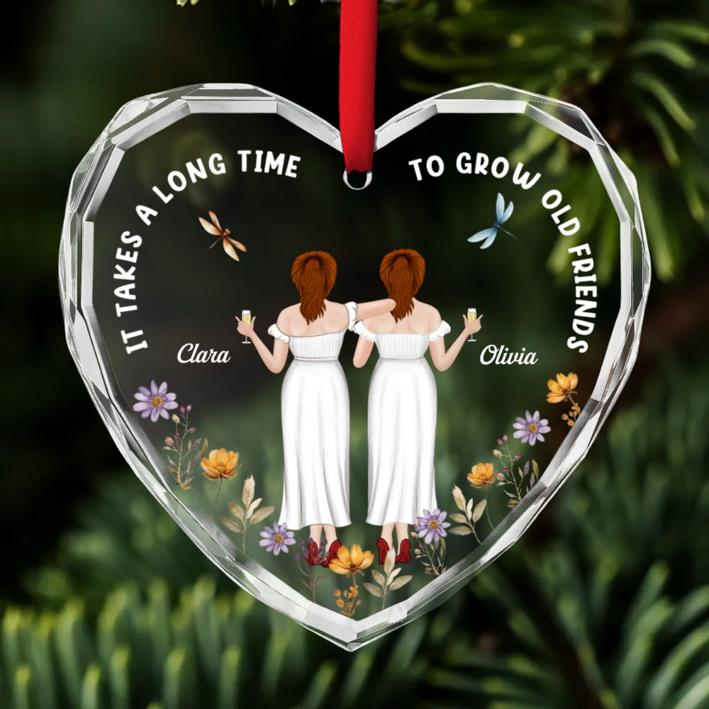 Our Hearts Are Very Old Friends - Personalized Custom Glass Ornament