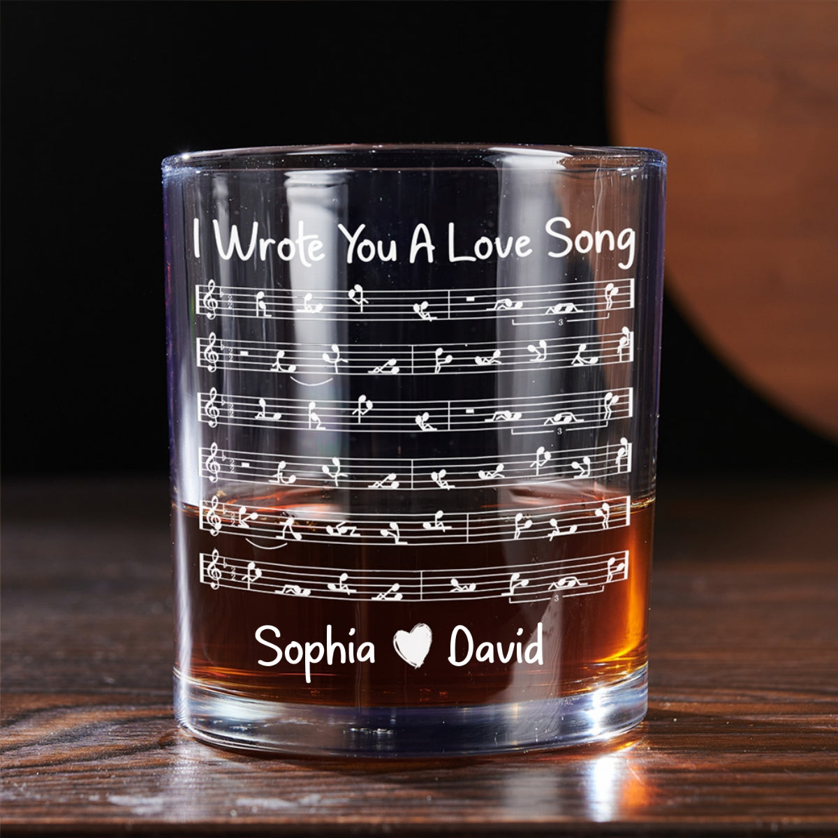 I Wrote You A Love Song - Personalized Custom Whiskey Glass