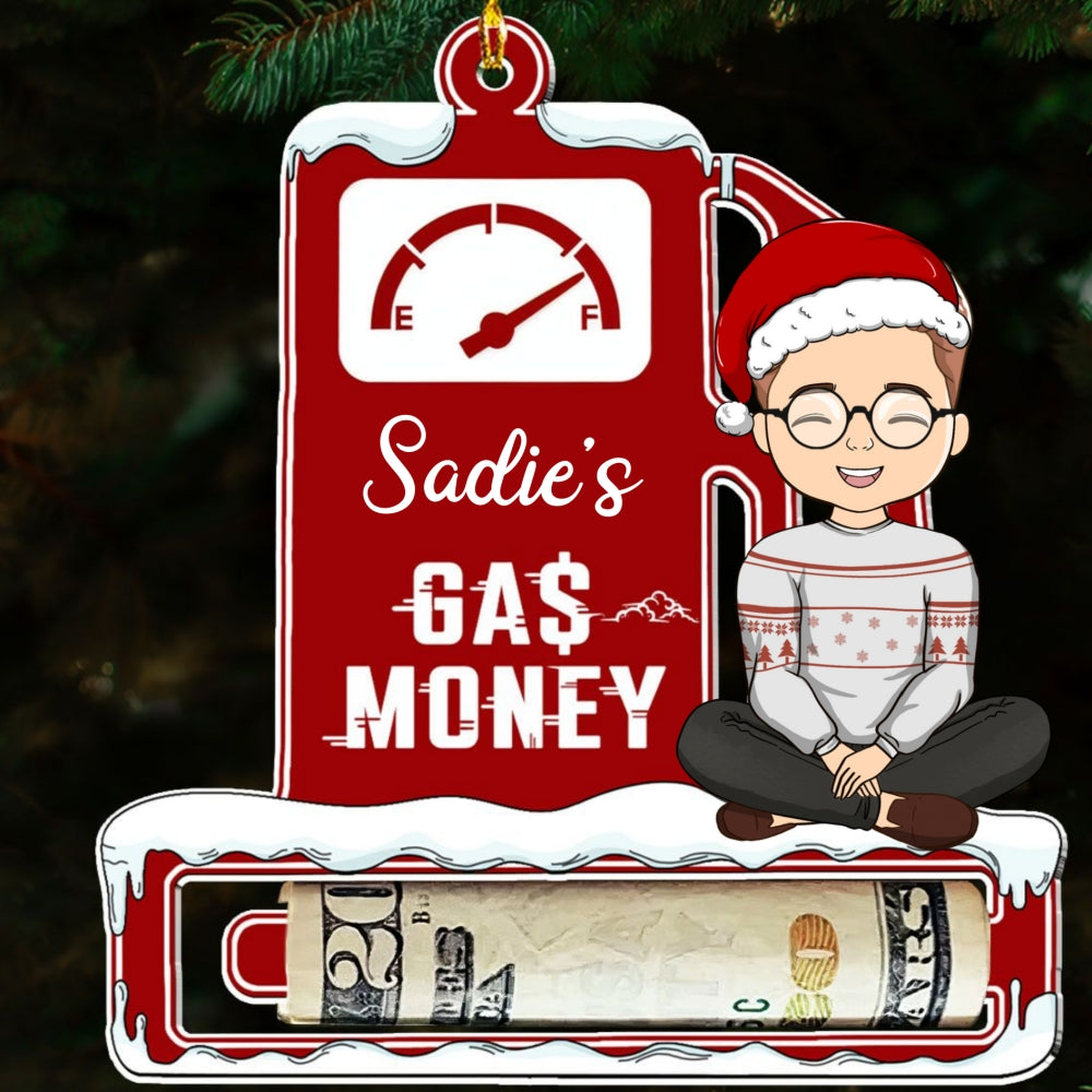 Gas Money - Personalized Custom Money Holder Acrylic Ornament