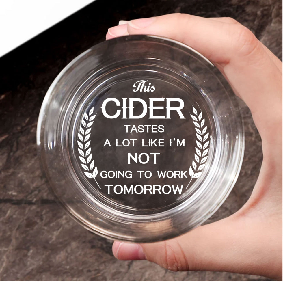 Not Working Tomorrow Vibes - Personalized Custom Engraved Whiskey Glass