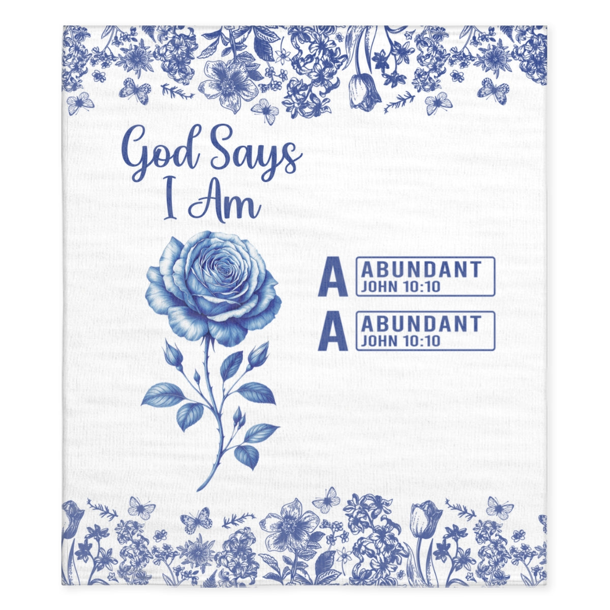 God Says You Are - Personalized Custom Fleece Blanket