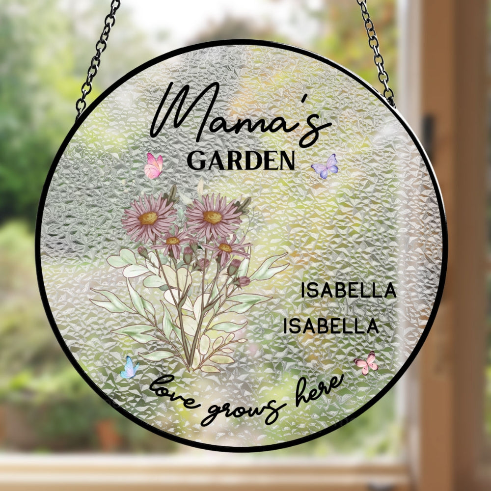 Floral Garden - Personalized Custom Window Hanging Suncatcher