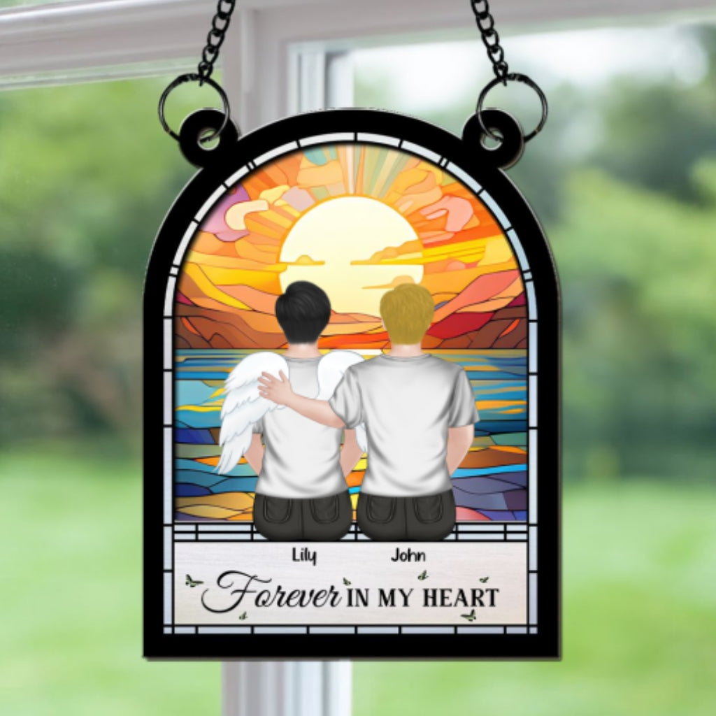 Forever In My Heart - Personalized Custom Suncatcher