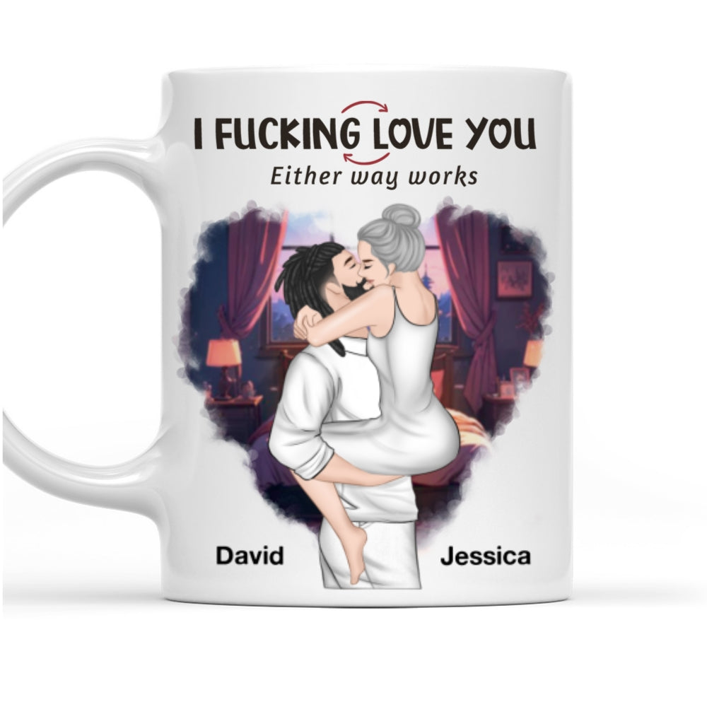 Love You In 2 Ways - Personalized Custom Coffee Mug
