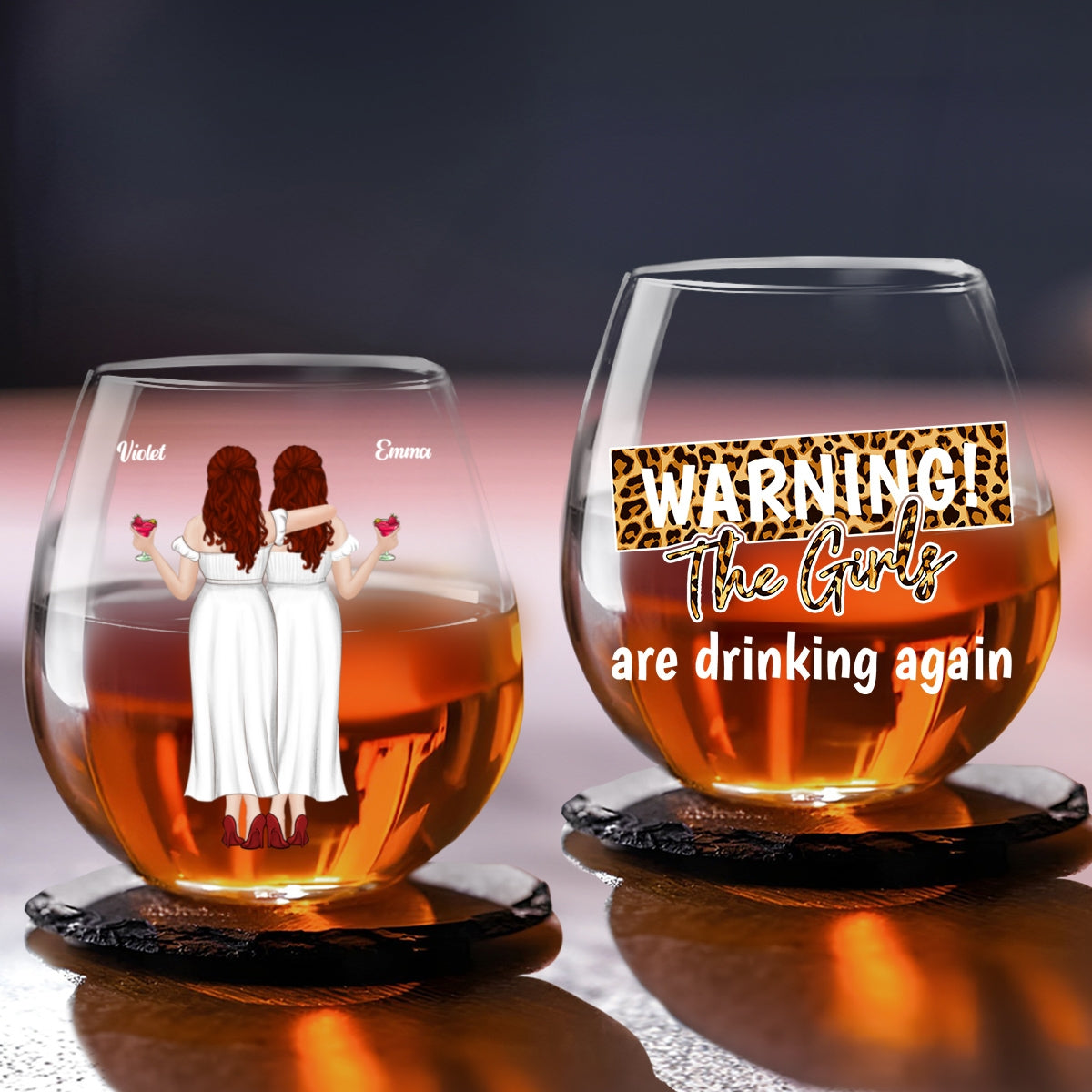 The Girls Are Drinking Again 2024 - Personalized Custom Wine Glass