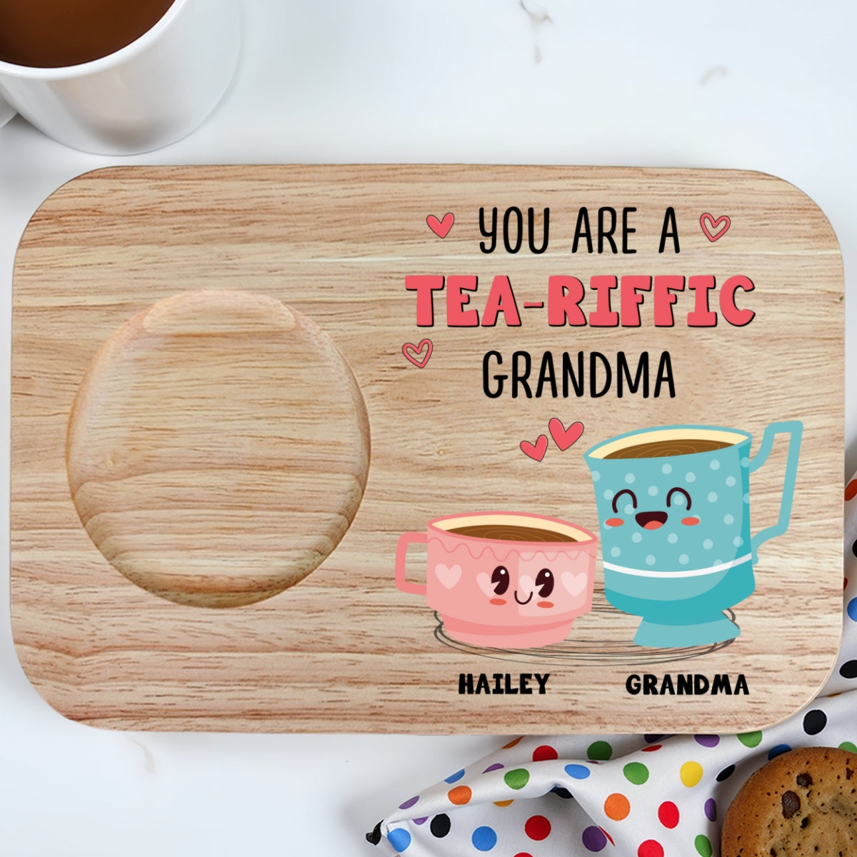 You Are A Teariffic - Personalized Custom Wooden Treat Board