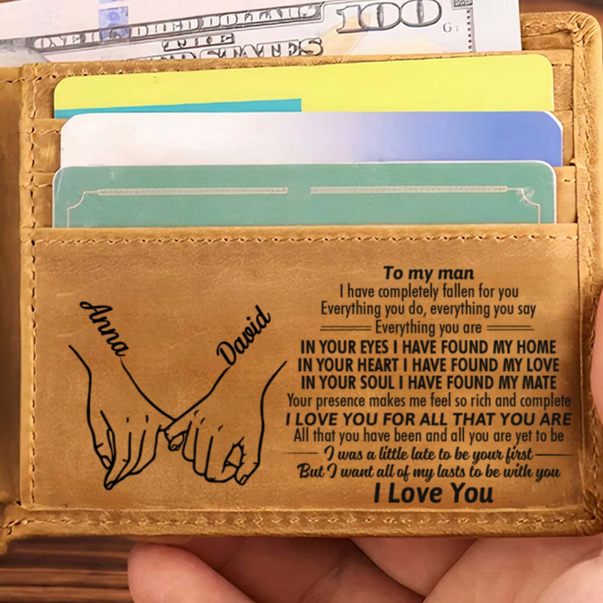 My Man - Personalized Custom Men Leather Wallet