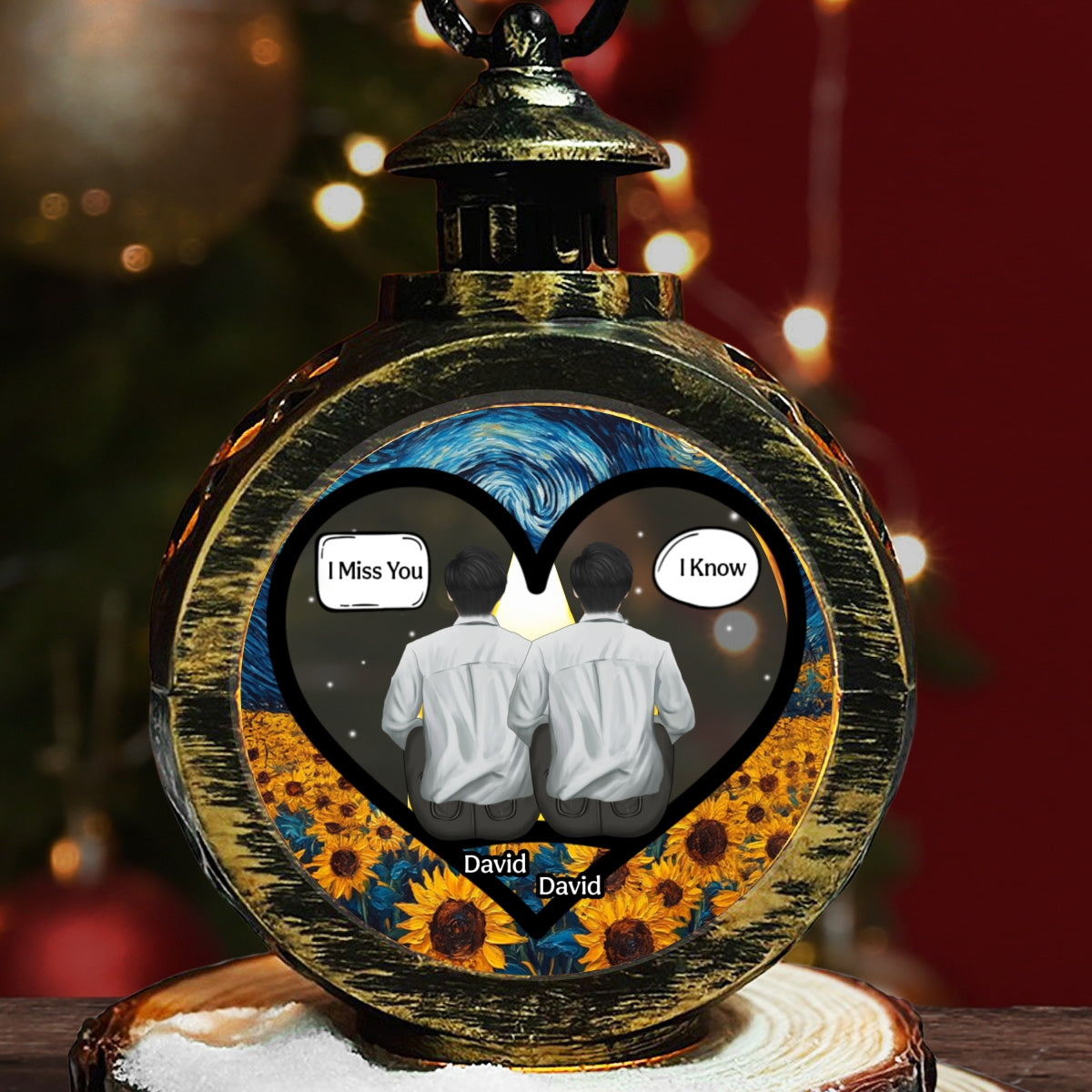 Be Here With Me - Personalized Custom Christmas Lantern