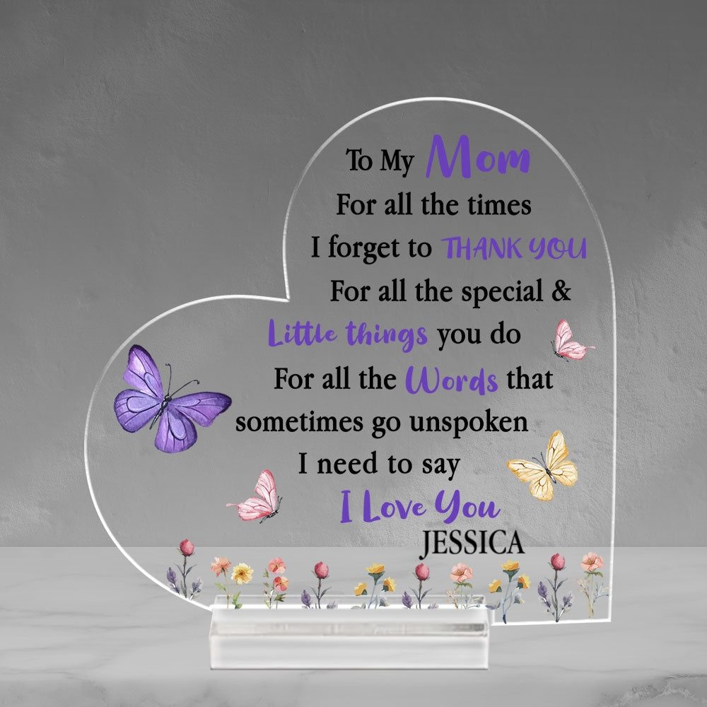 I Need To Say I Love You - Personalized Custom Acrylic Plaque With Base