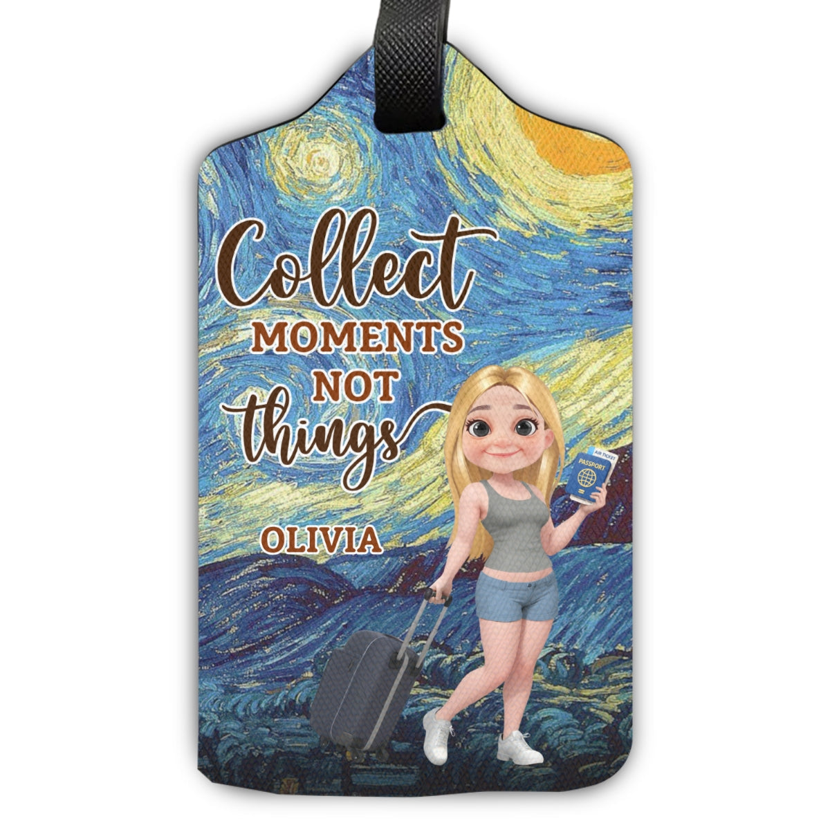 Marble Elegance - Personalized Custom Luggage Tag