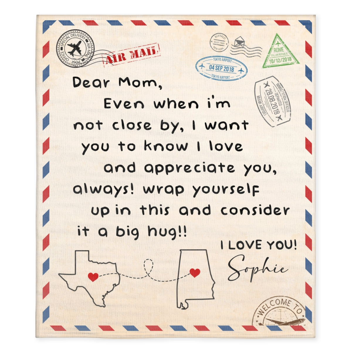 Love And Appreciate - Personalized Custom Fleece Blanket