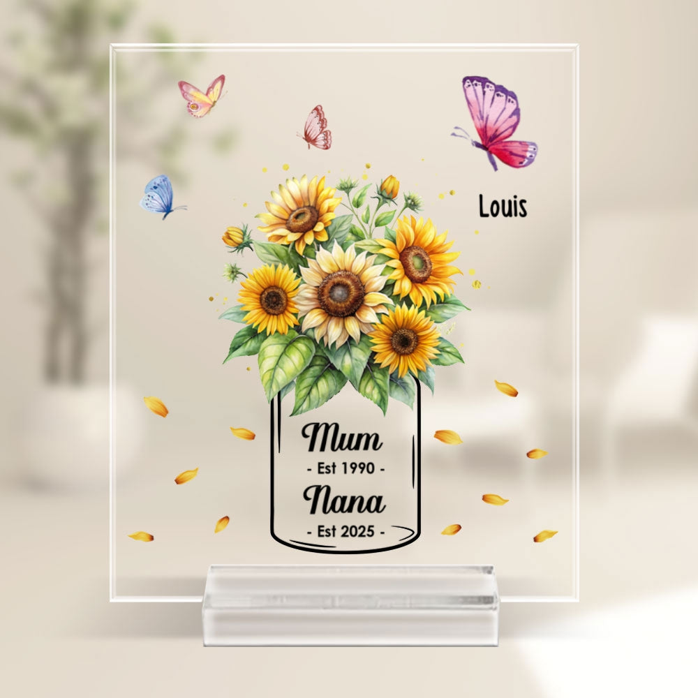 Butterfly Of Love - Personalized Custom Acrylic Plaque With Base