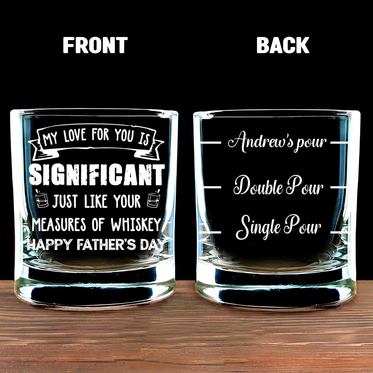 Measured In Sips Not Drops - Personalized Custom Whiskey Glass