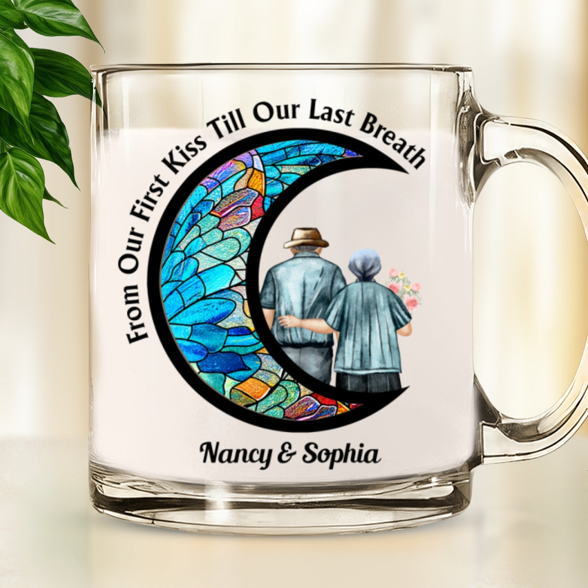 From Our First Kiss - Personalized Custom Glass Mug