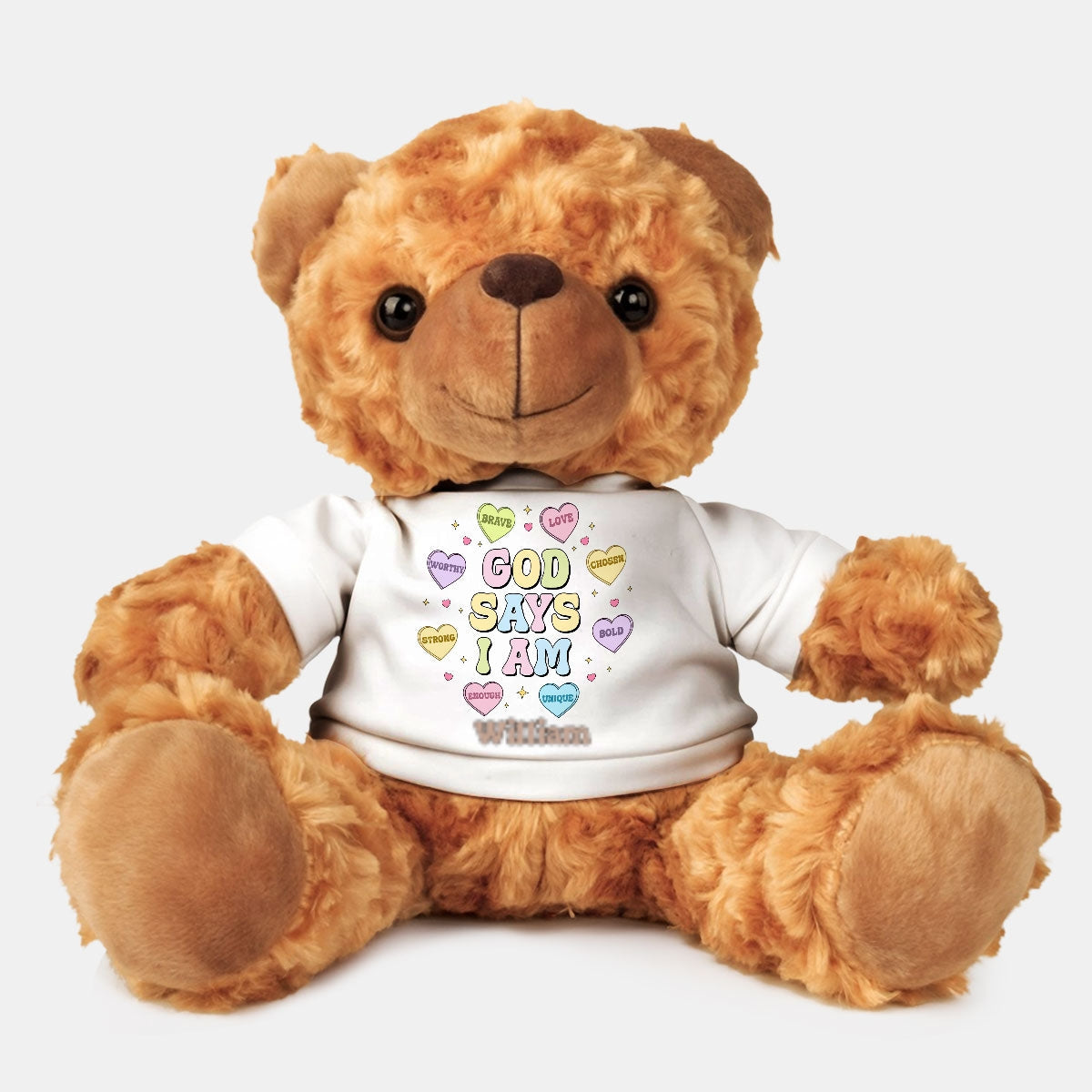 God Says I Am - Personalized Custom Cuddle Bear