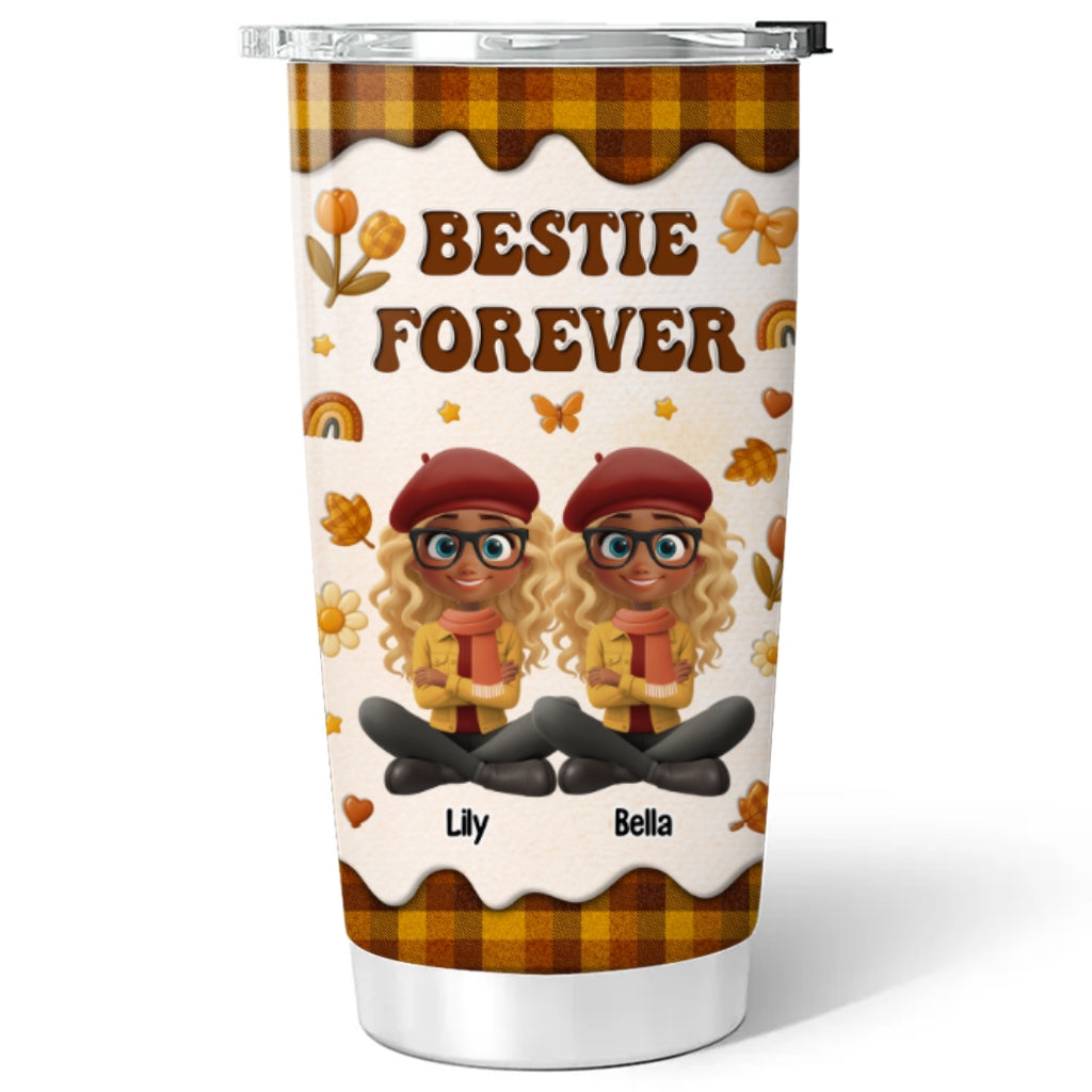 Bestie Forever Autumn - Personalized Custom Tumbler