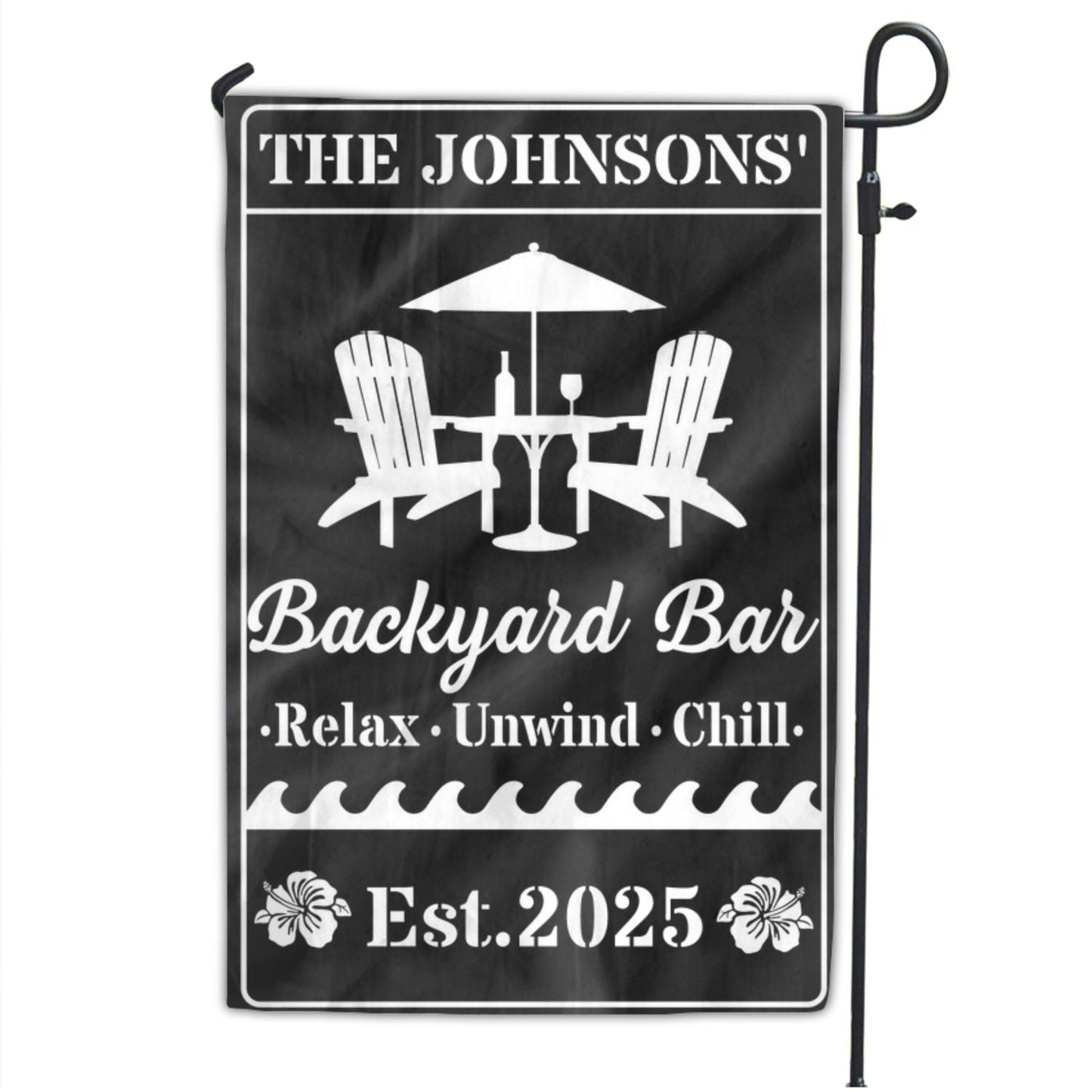 Welcome To Our Backyard Oasis - Personalized Custom Flag