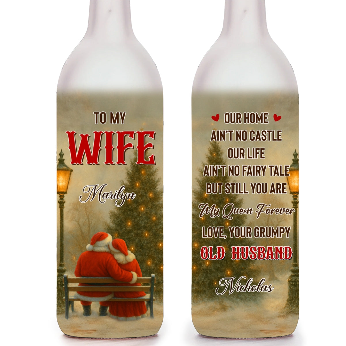 My Queen Forever - Personalized Custom Bottle Lamp