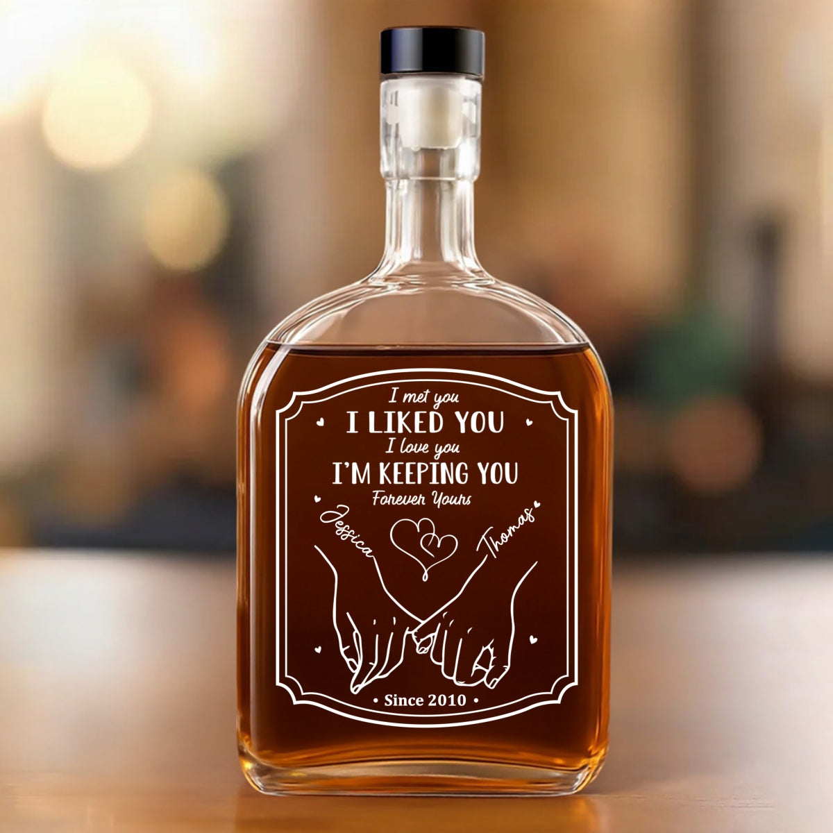 Forever Yours - Personalized Custom Spirits Decanter