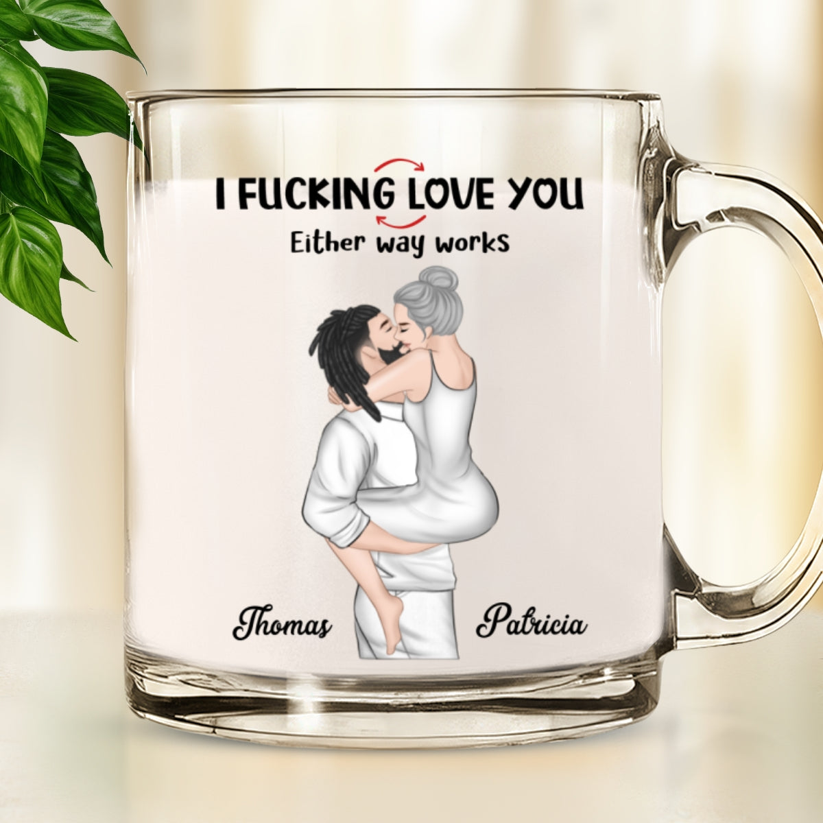 Freaking Love You - Personalized Custom Glass Mug