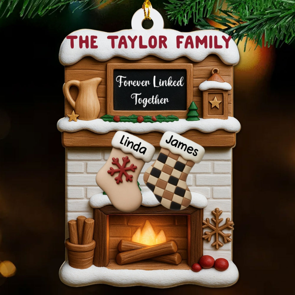 Where Love Holds Us Close - Personalized Custom 3D Effect Wood Ornament