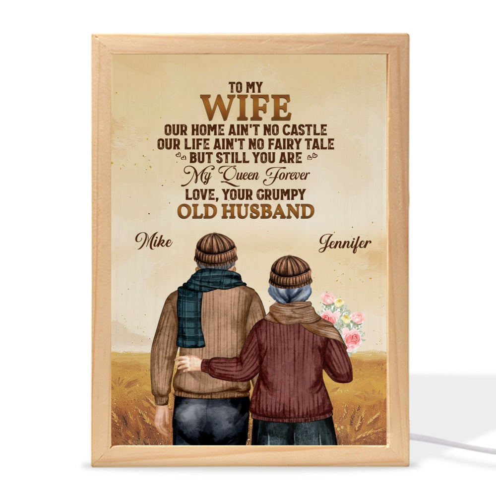 To My Wife You Are My Queen Forever - Personalized Custom Frame Light Box