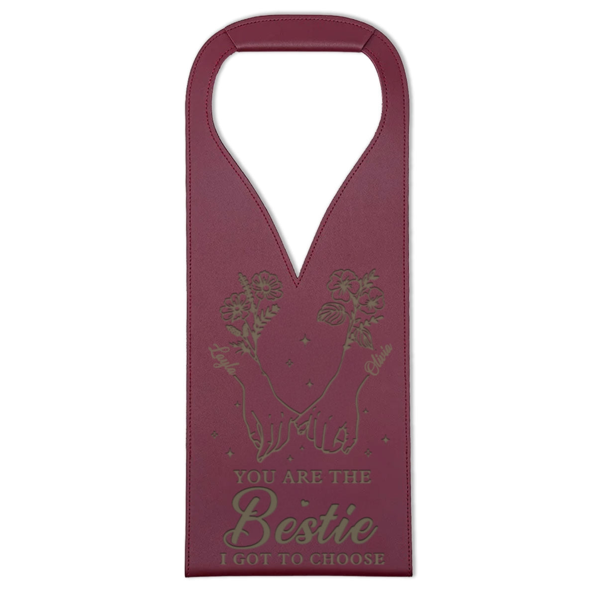 I Got To Choose - Personalized Custom Engraved Leather Wine Bag