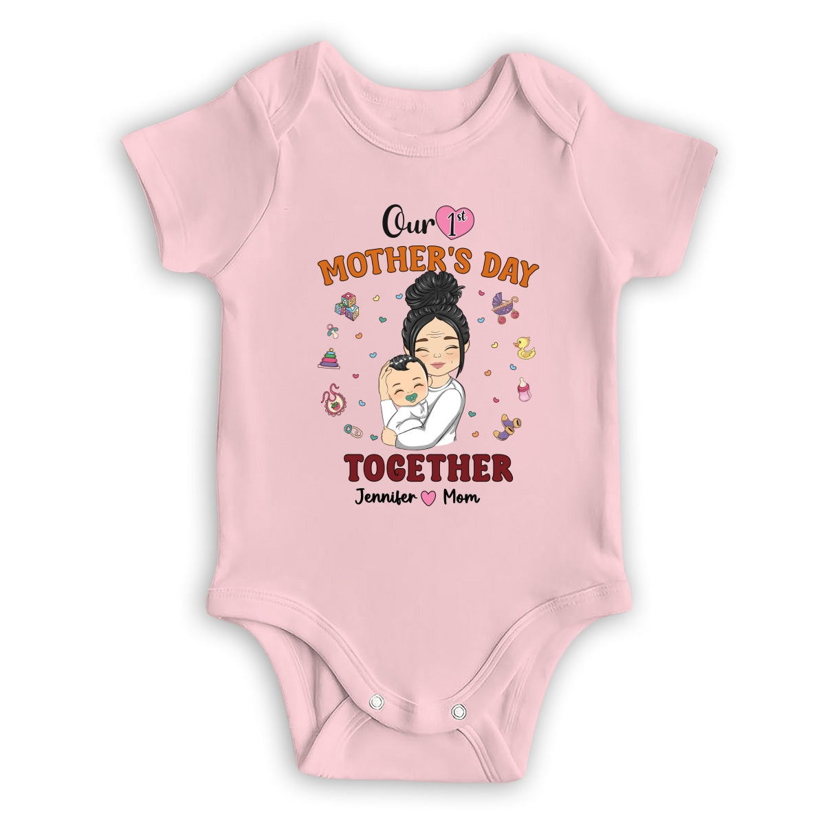 1st Mothers Day Together - Personalized Custom Onesie