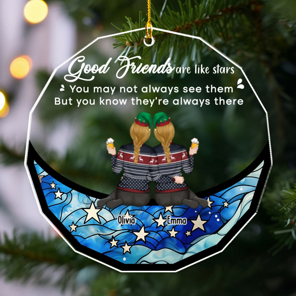 Friends Are Star - Personalized Custom Acrylic Ornament