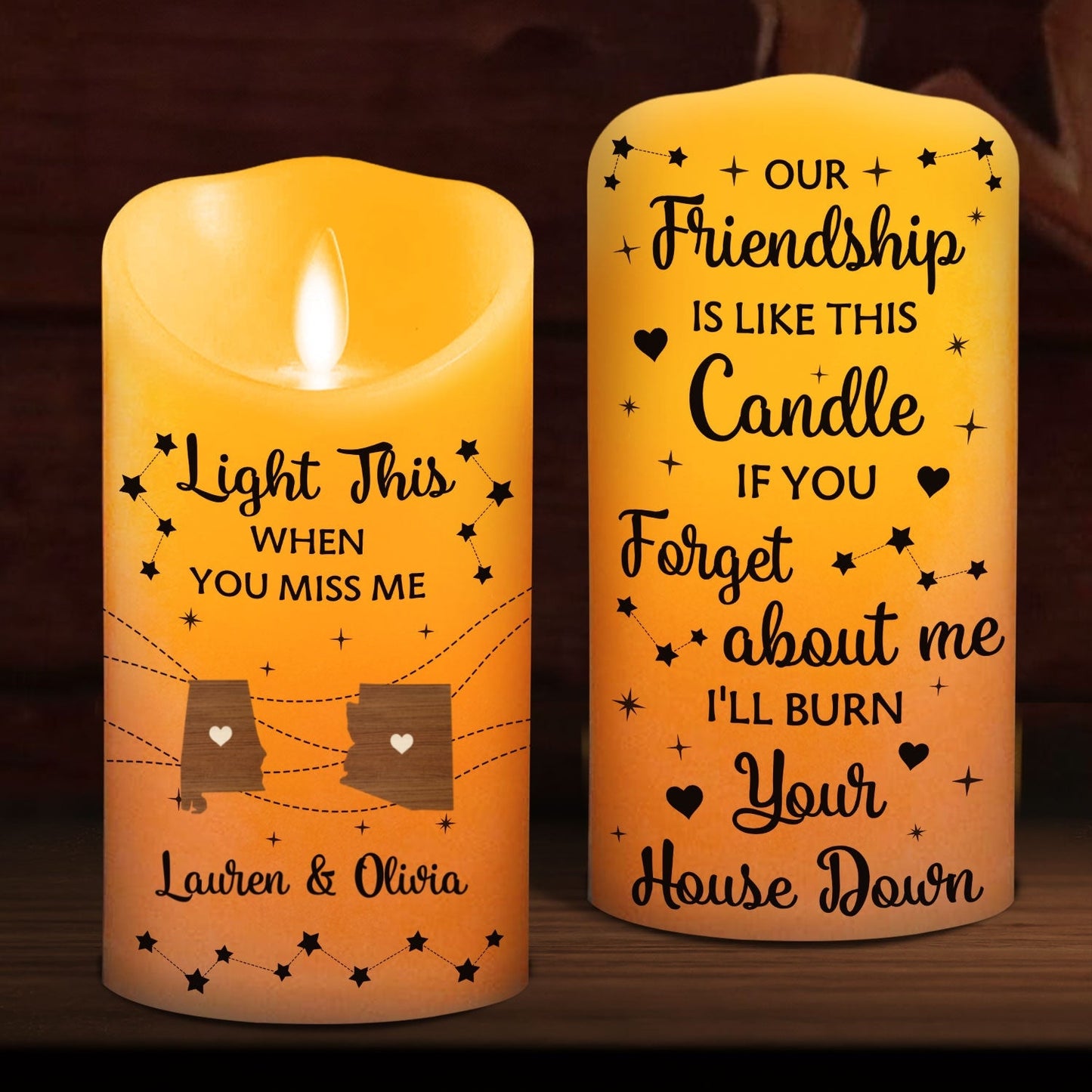 Light This When You Miss Me - Personalized Custom LED Candle