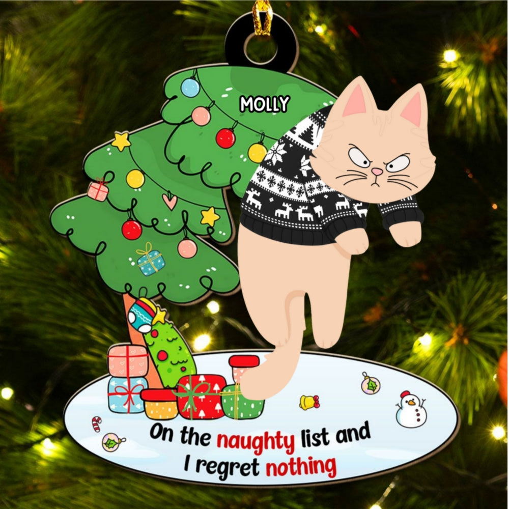 Regret Nothing - Personalized Custom Wood Ornament