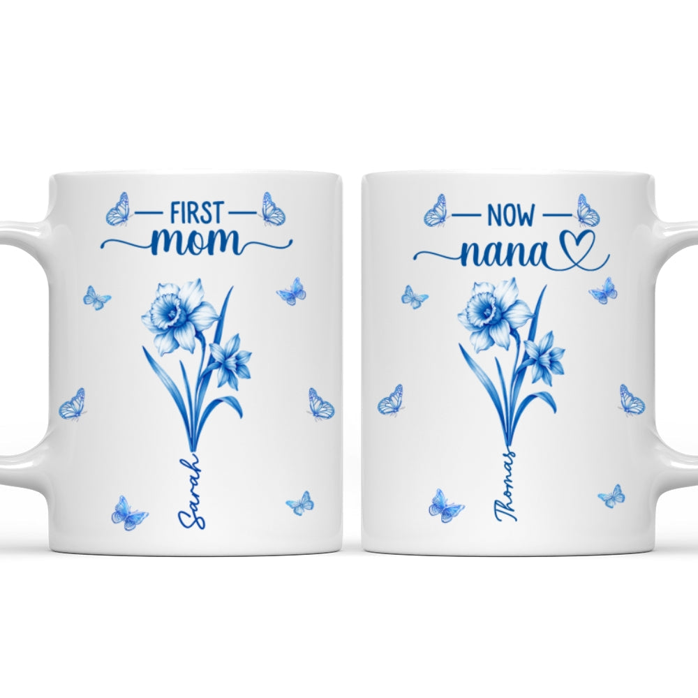 First Mom Now Grandma 2 - Personalized Custom Coffee Mug
