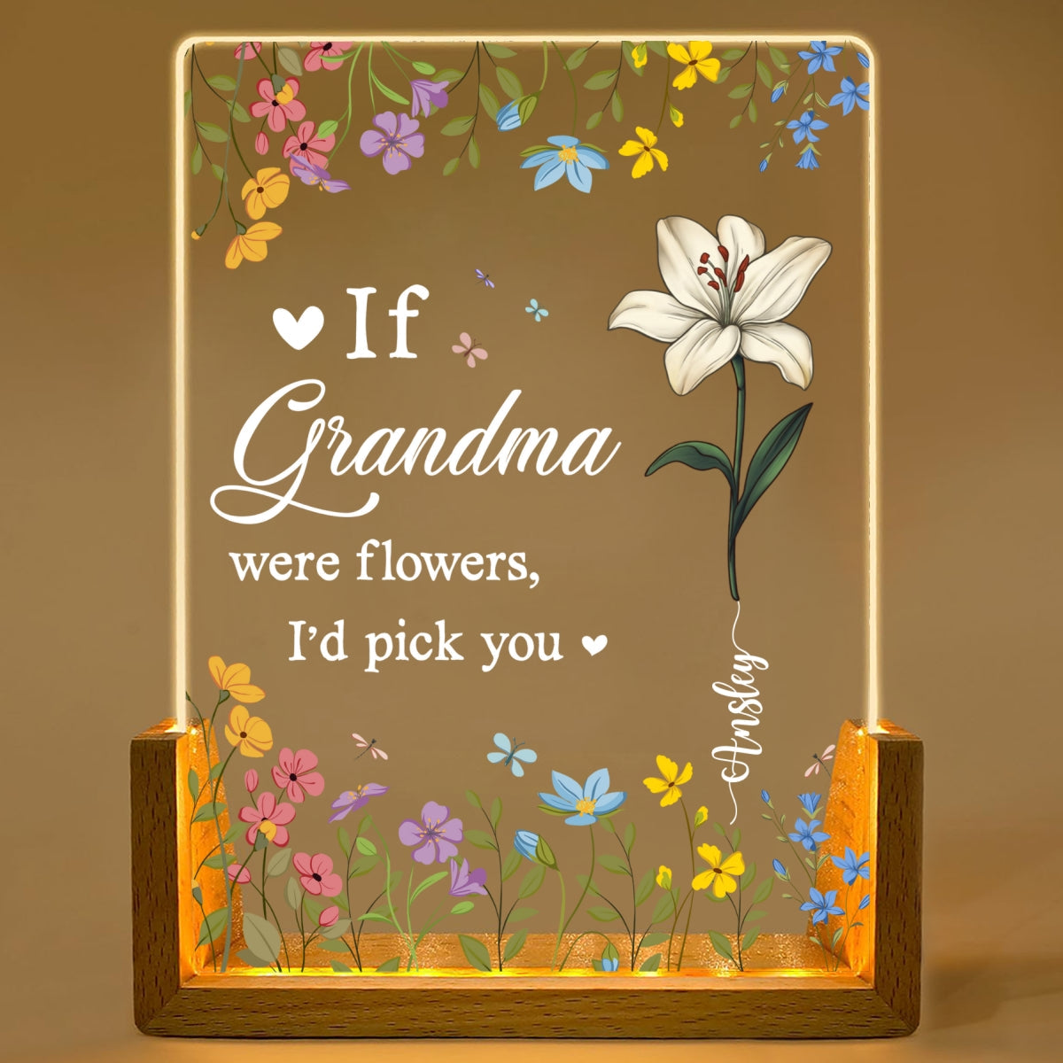 I Would Pick You - Personalized Custom Plaque With Walnut Base