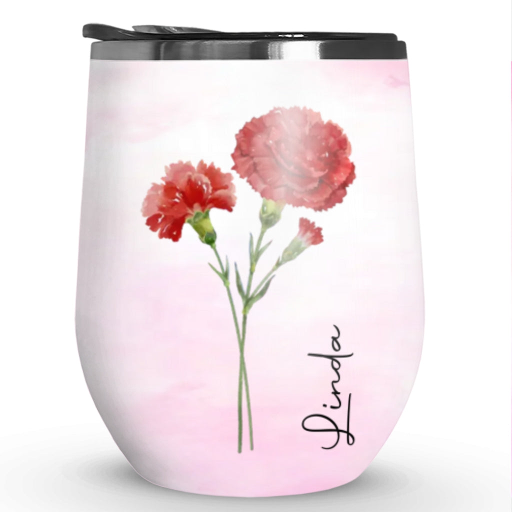 Friends Are Flowers That Never Fade - Personalized Custom Wine Tumbler