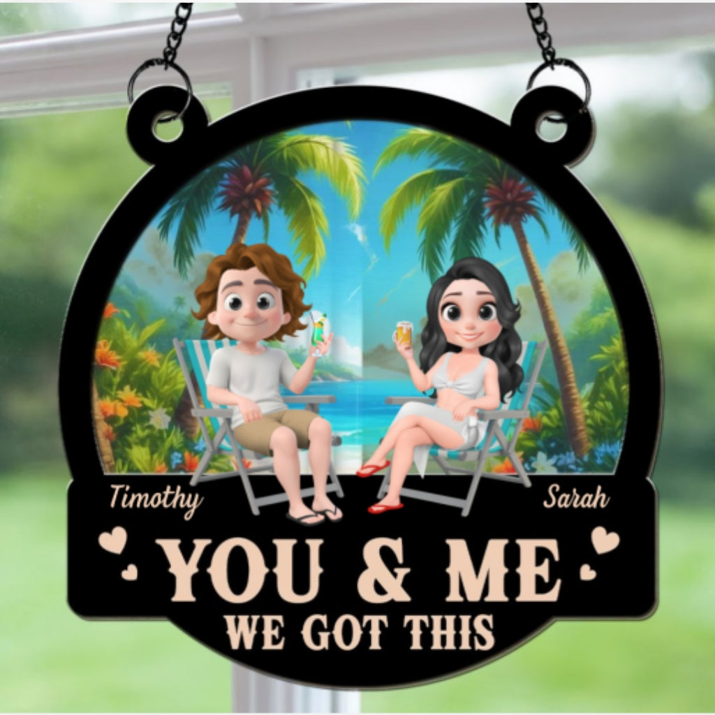 Summer You And Me - Personalized Custom Suncatcher