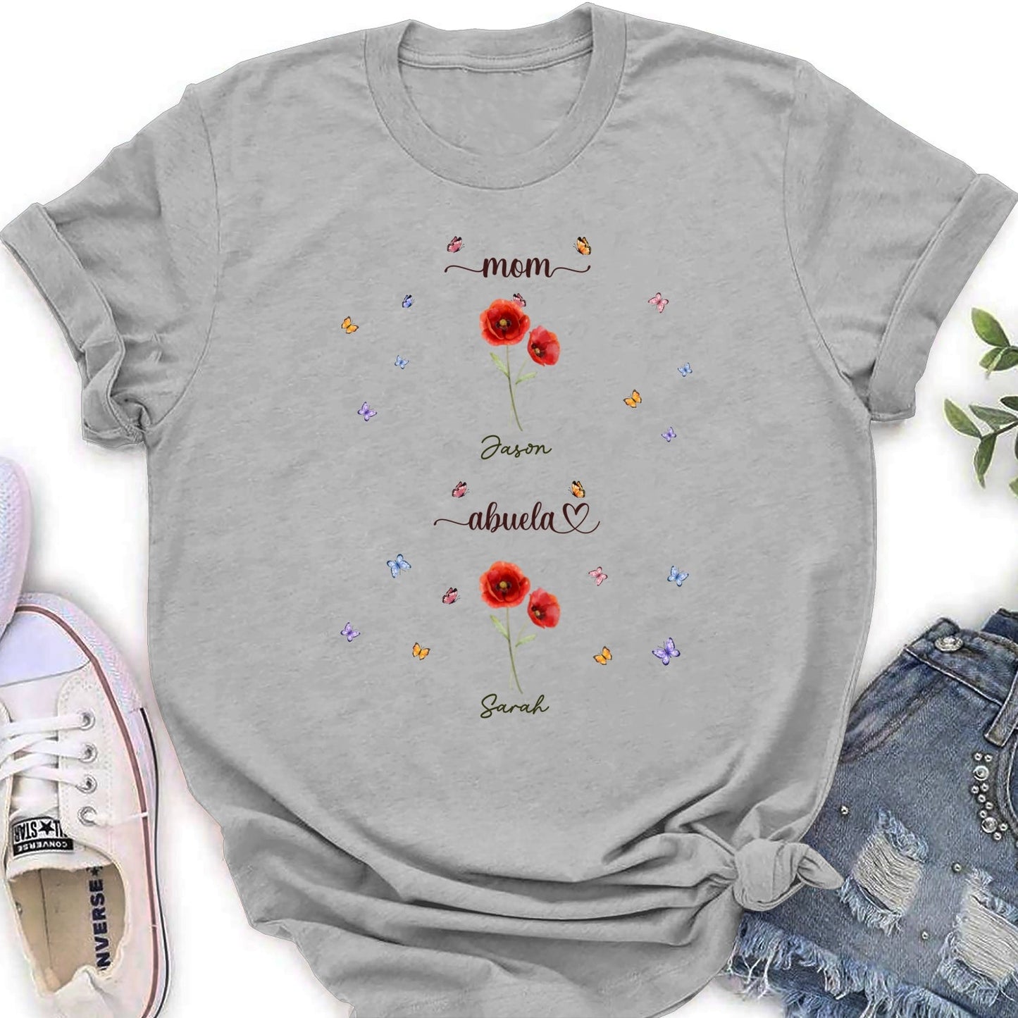 First Mom Now Grandma - Personalized Custom Shirt