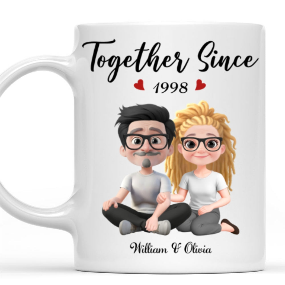 Together Since Husband Wife - Personalized Custom Coffee Mug
