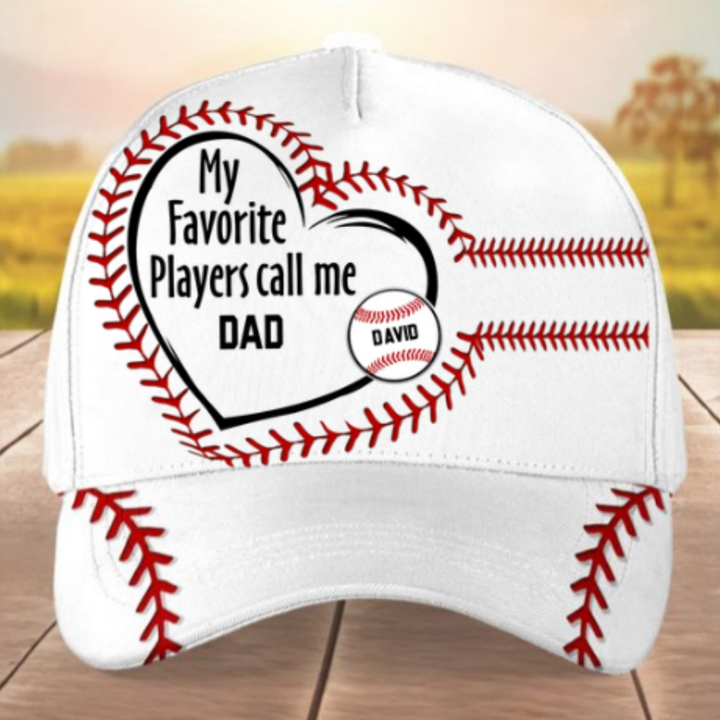 My Favorite Player Call Me Grandpa Dad - Personalized Custom Classic Cap