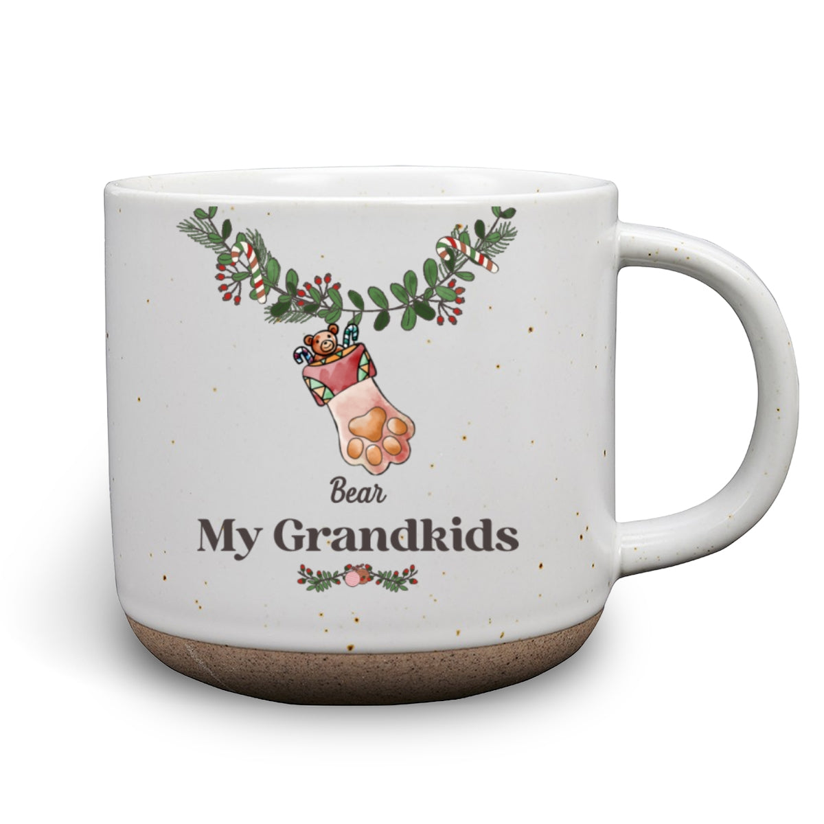 Grandma Funny Stockings Merry Christmas - Personalized Custom Pottery Mug