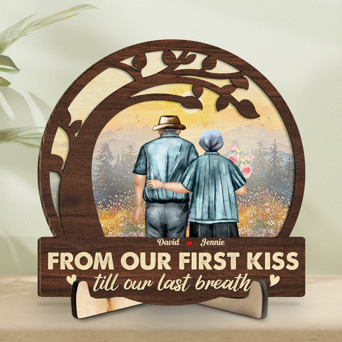 From Our First Kiss - Personalized Custom Wooden Plaque