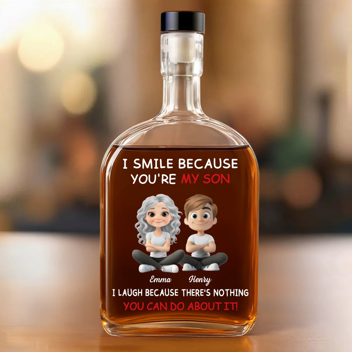 For Son - Personalized Custom Spirits Decanter